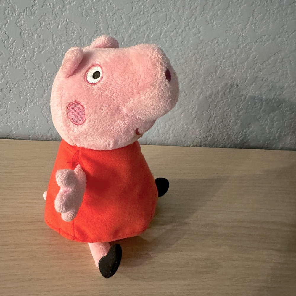 Peppa Pig plush toy  6" red dress Stuffed Animal